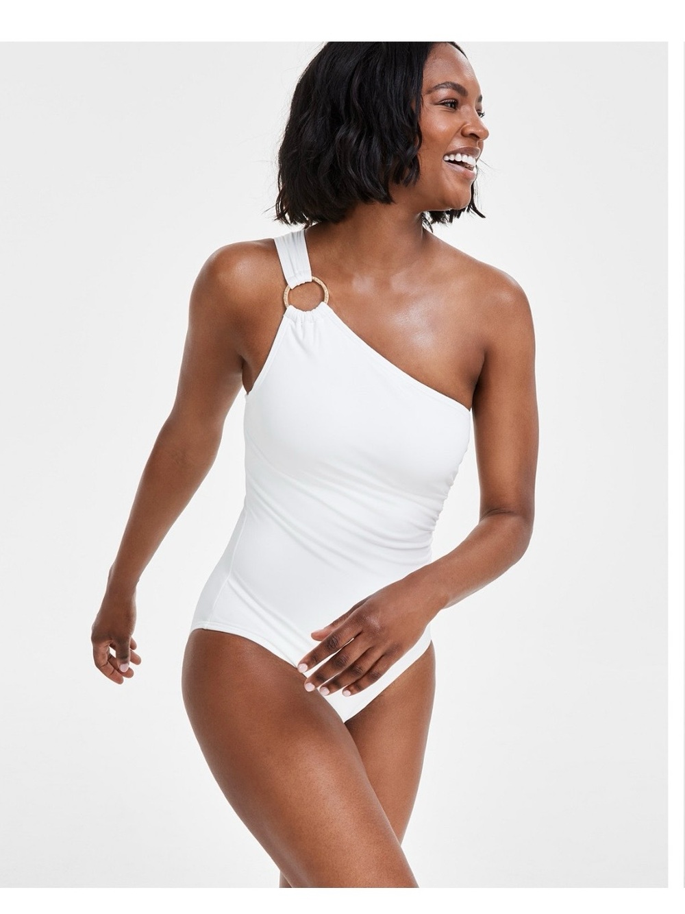 Michael Kors White One Shoulder swimsuit